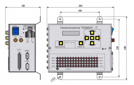 Блок индикации газоанализатора Хоббит-Т исп. И21